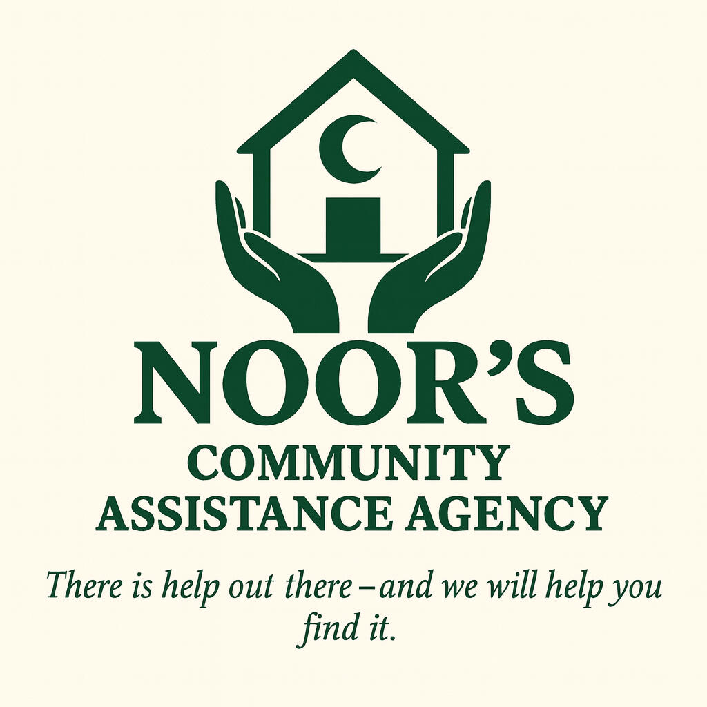 Logo of Noor’s Community Assistance Agency, a community advocacy and resource navigation service in Bryan–College Station, TexaS
